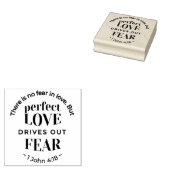 Eeuwige liefde - 1 Johannes 4:18 Schriftgedeelte K Rubberstempel (Gestempeld)