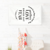 Eeuwige liefde - 1 Johannes 4:18 Schriftgedeelte K Spandoek (Insitu)