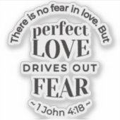 Eeuwige liefde - 1 Johannes 4:18 Schriftgedeelte K Sticker (Voorkant)