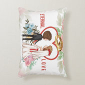 Eeuwige Liefde Bewaar de Datum Bruiloft Gepersonal Accent Kussen (Voorkant(Verticaal))