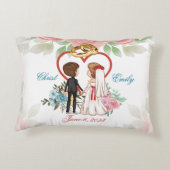 Eeuwige Liefde Bewaar de Datum Trouwdag Persoonlij Accent Kussen (Achterkant)