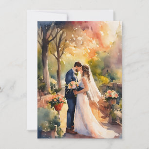 Eeuwige liefde: Elegante bruiloft uitnodiging