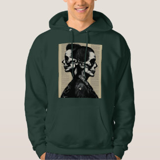 Eeuwige Liefde: Gotische Punk Skull Hoodie