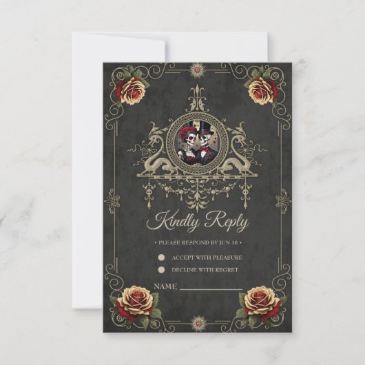 Eeuwige liefde in de duisternis. RSVP kaartje (Voorkant)