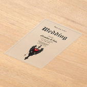 Eeuwige liefde in de schaduw van gotische duistern acryl uitnodigingen (Laagn)