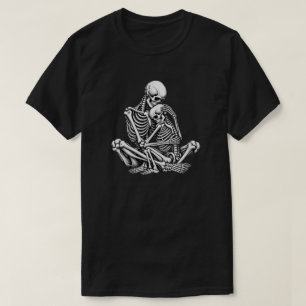 Eeuwige Liefde Omarmend Skelet Koppel Gotisch T-shirt