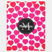 Eeuwige Liefde Omhels Romantische Harten Fleece Deken (Voorkant)