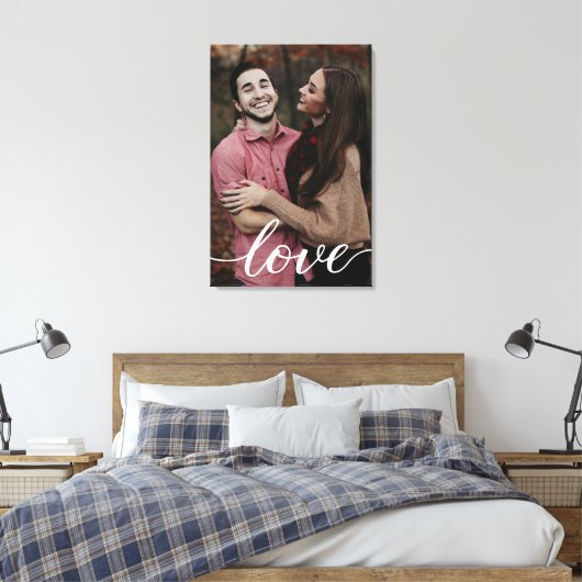 Eeuwige Liefde: Persoonlijke Fotowrap voor koppelr Canvas Afdruk (Insitu (Slaapkamer))