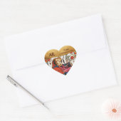 EEUWIGE LIEFDE VALENTIJN HART MONOGRAM PERKAMENT HART STICKER (Envelop)