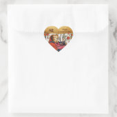 EEUWIGE LIEFDE VALENTIJN HART MONOGRAM PERKAMENT STICKER (Tas)