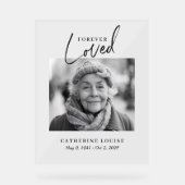 Eeuwige Liefde Viering van het Leven Rouwplechtigh Acryl Bord (Voorkant)