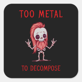 eeuwige metalhead vierkante sticker