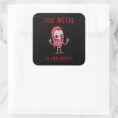 eeuwige metalhead vierkante sticker (Tas)