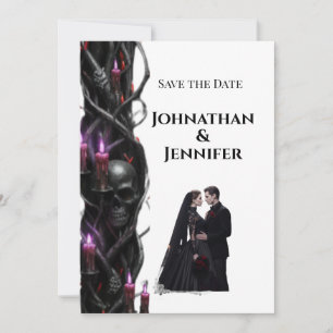Eeuwige Nacht Gotische Vampier Bruiloft Donkere Ro Save The Date