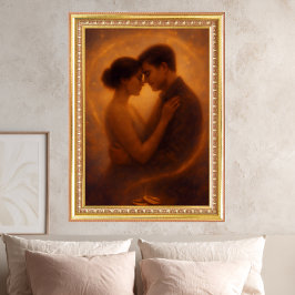 Eeuwige Omarming – Hemelse Romantiek Kunst Poster