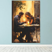 Eeuwige omhelzing" canvas afdruk (Insitu (Houten vloer))