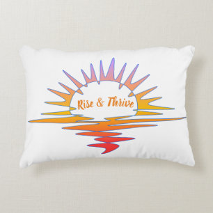 Eeuwige "Rise & Thrive" Zonsopkomst Zonsondergang Accent Kussen