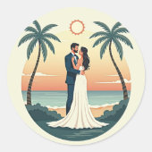 Eeuwige Romance bruiloft Sticker (Voorkant)