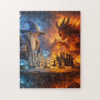 Eeuwige Schaakmat: Tovenaar vs Duivel Schaakduel Legpuzzel