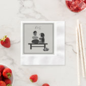 Eeuwige Stenen paar Boho bruiloft Servet (Insitu)