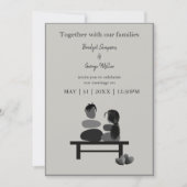 Eeuwige Stenen paar Boho bruiloft uitnodiging (Voorkant)