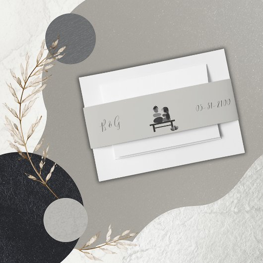 Eeuwige Stenen paar Boho bruiloft Uitnodigingen Wikkel