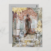 Eeuwige stilte op de begraafplaats  briefkaart (Voorkant / Achterkant)