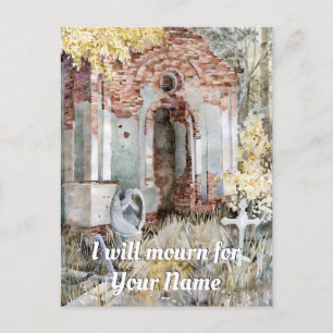 Eeuwige stilte op het kerkhof briefkaart