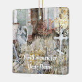 Eeuwige stilte op het kerkhof keramisch ornament (Links)