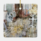 Eeuwige stilte op het kerkhof keramisch ornament (Achterkant)