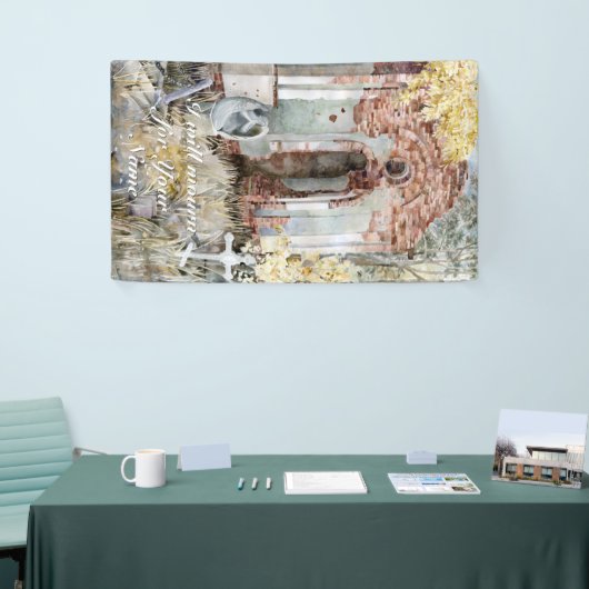 Eeuwige stilte op het kerkhof spandoek (Beurs)