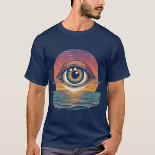 Eeuwige Visie: Surrealistische Oceaan Zonsondergan T-shirt