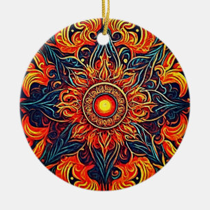 Eeuwige visionaire gelukzaligheid keramisch ornament