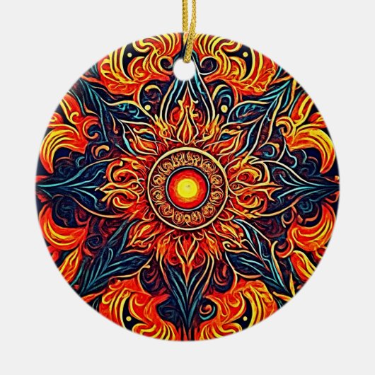 Eeuwige visionaire gelukzaligheid keramisch ornament (Voorkant)