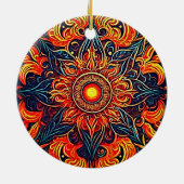 Eeuwige visionaire gelukzaligheid keramisch ornament (Achterkant)