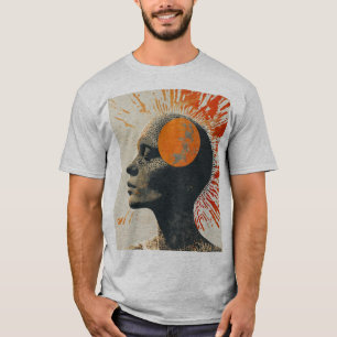 Eeuwige Zon: Memento Mori Halftone Collage T-Shir T-shirt