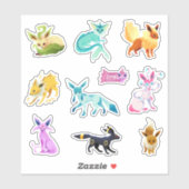 Eeveelutions sticker set (Feuille)