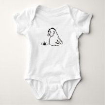 Eeyore die naar zijn staart kijkt Baby Bodysuit
