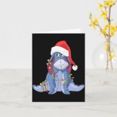 Eeyore Santa Claus Kaart (Gele Bloem)