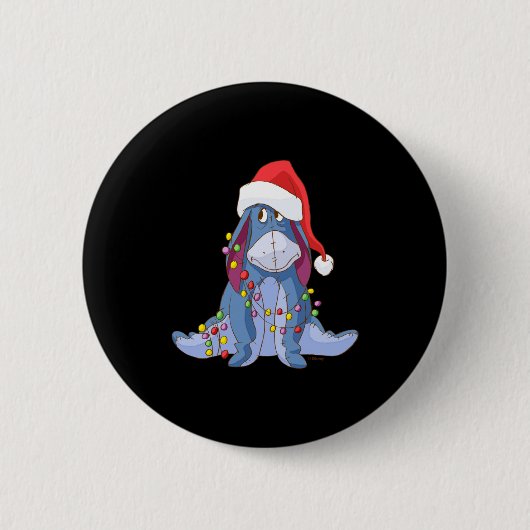 Eeyore Santa Claus  Ronde Button 5,7 Cm (Voorkant)