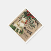 Efemera Kerst Nieuwjaar Souvenir Poster Servet (Hoek)
