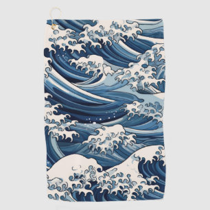 efemere kam: Hokusai-golven opnieuw voorgesteld Golfhanddoek