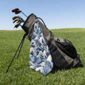 efemere kam: Hokusai-golven opnieuw voorgesteld Golfhanddoek (Groen)
