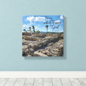 Efeze 6:11 Canvasprint Canvas Afdruk (Insitu (Houten vloer))