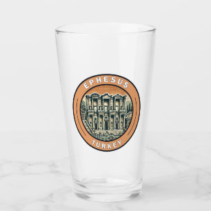 Efeze Turkije Illustratie Travel Art Badge Glas