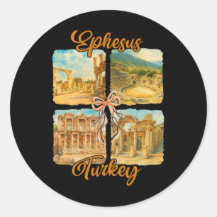 Efeze Turkije Reizen Trip Coquette Efeze Souvenir Ronde Sticker