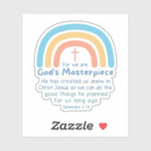 Efeziërs 2:10 Goden Meesterwerk Sticker (Vel)