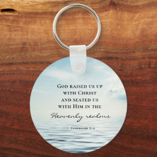 Efeziërs 2:6 God heeft ons opgevoed met Christus B Sleutelhanger
