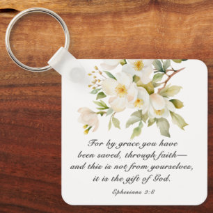 Efeziërs 2:8 Door genade zijt gij gered uit de Bij Sleutelhanger
