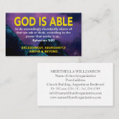 Efeziërs 3:20 | God is in staat de Schrift te over Visitekaartje (Voorkant / Achterkant)